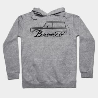 1966-1977 Ford Bronco Side Black With Logo Hoodie